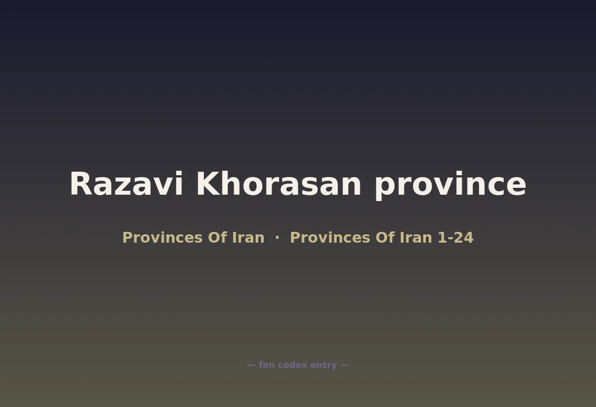 Razavi Khorasan province